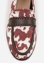 Mocasini Fonarrie Maro imprimeu stil văcuță
