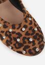 Panterkowe Balerinki Vices w Stylu Mary Jane z Ćwiekami i Skórzaną Wkładką Riladora