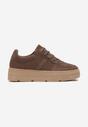 Brązowe Sneakersy Vices na Platformie z Tłoczeniem Alarrive