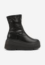 Czarne Botki Vices w Stylu Tech Gothic na Platformie Niorna