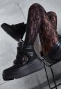 Czarne Botki Sneakersy Vices na Platformie w Stylu Y2K Gelira