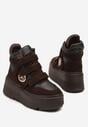 Brązowe Botki Sneakersy Vices na Platformie w Stylu Y2K Gelira