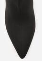 Czarne Botki na Szpilce Vices z Elastyczną Cholewką Nallafia