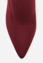 Bordowe Botki na Szpilce Vices z Elastyczną Cholewką Nallafia