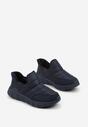 Niebieskie Sneakersy na Platformie z Tłoczeniem i Pikowaną Cholewką Vermina