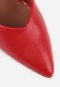 Czerwone Szpilki Vices na Klepsydrowym Obcasie ze Skórzaną Wkładką Muzite