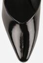 Czarne Eleganckie Czółenka Vices na Klepsydrze ze Skórzaną Wkładką Dedvire