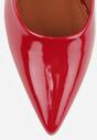 Czerwone Szpilki Vices Lakierowane z Wkładką ze Skóry Naturalnej Olorissa