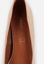 Beżowe Szpilki Vices z Lakierowanym Połyskiem i Skórzaną Wkładką Irdlie