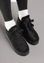 Czarne Sneakersy Śniegowce o Fasonie Sneakersów na Platformie Velavine