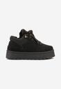 Czarne Sneakersy Śniegowce o Fasonie Sneakersów na Platformie Velavine