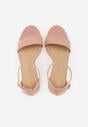 Jasnoróżowe Sandały Vices na Słupku z Wkładką ze Skóry Naturalnej Avelhira