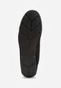 Czarne Mokasyny VICES z Wkładką ze Skóry Naturalnej i Metalicznym Elementem Alcimene
