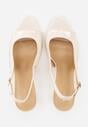 Beżowe Sandały VICES na Szpilce z Lakierowanym Wykończeniem Nesamenis