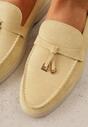 Żółte Mokasyny VICES Casualowe ze Skórzaną Wkładką i Metalowymi Ozdobami Dinsmore
