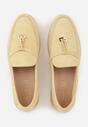 Żółte Mokasyny VICES Casualowe ze Skórzaną Wkładką i Metalowymi Ozdobami Dinsmore