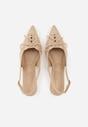 Pantofi stiletto Azimuna Bej închis
