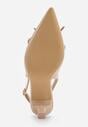 Pantofi stiletto Azimuna Bej închis
