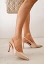 Pantofi stiletto Natera Bej închis