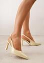 Pantofi stiletto Natera Galbeni