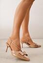 Pantofi stiletto Evithe Bej închis