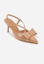 Pantofi stiletto Evithe Bej închis