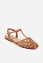 Brązowe Sandały VICES Ozdobione Cienkimi Paskami Calodora