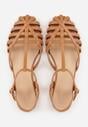 Brązowe Sandały VICES Ozdobione Cienkimi Paskami Calodora