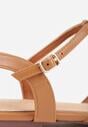 Brązowe Sandały VICES Ozdobione Cienkimi Paskami Calodora