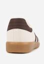 Beżowo-Brązowe Sneakersy VICES o Fasonie Klasycznych Tenisówek Azimina