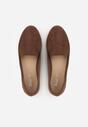 Brązowe Balerinki Typu Mokasyny Ravinda