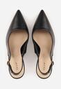Czarne Szpilki VICES Slingback z Wkładką ze Skóry Naturalnej  Zoretta