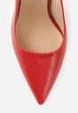 Czerwone Szpilki VICES Slingback z Wkładką ze Skóry Naturalnej  Zoretta