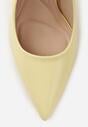 Żółte Gładkie Szpilki VICES w Klasycznym Stylu Temilis