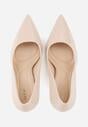 Beżowe Lakierowane Szpilki VICES o Klasycznym Fasonie Corsinia