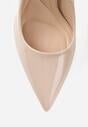 Beżowe Lakierowane Szpilki VICES o Klasycznym Fasonie Corsinia