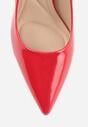 Czerwone Lakierowane Szpilki VICES o Klasycznym Fasonie Corsinia