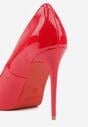 Czerwone Lakierowane Szpilki VICES o Klasycznym Fasonie Corsinia