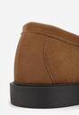 Jasnobrązowe Mokasyny VICES z Wkładką ze Skóry Naturalnej i Przeszyciami Astanie