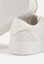 Białe Chunky Sneakersy na Tłoczonej Platformie Trianne