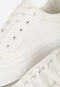 Białe Trampki o Klasycznym Fasonie na Platformie Opheme