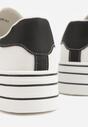 Biało-Czarne Trampki o Klasycznym Fasonie na Platformie Opheme