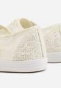 Beżowe Koronkowe Tenisówki Taralita