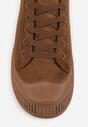 Brązowe Trampki z Imitacji Zamszu na Żłobionej Podeszwie Nivenatia