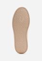 Beżowe Trampki z Imitacji Zamszu na Żłobionej Podeszwie Nivenatia