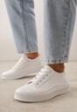 Białe Klasyczne Trampki na Żłobionej Podeszwie Levanatia