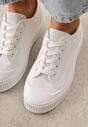 Białe Klasyczne Trampki na Żłobionej Podeszwie Levanatia