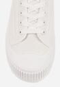 Białe Klasyczne Trampki na Żłobionej Podeszwie Levanatia
