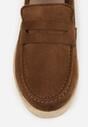 Brązowe Mokasyny z Plecionką w Stylu Boho Galenatea