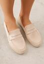 Beżowe Mokasyny z Plecionką w Stylu Boho Galenatea